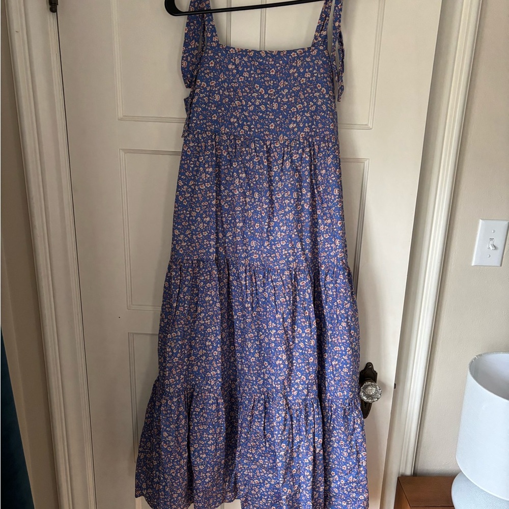 Madewell Blue Floral Maxi Dress